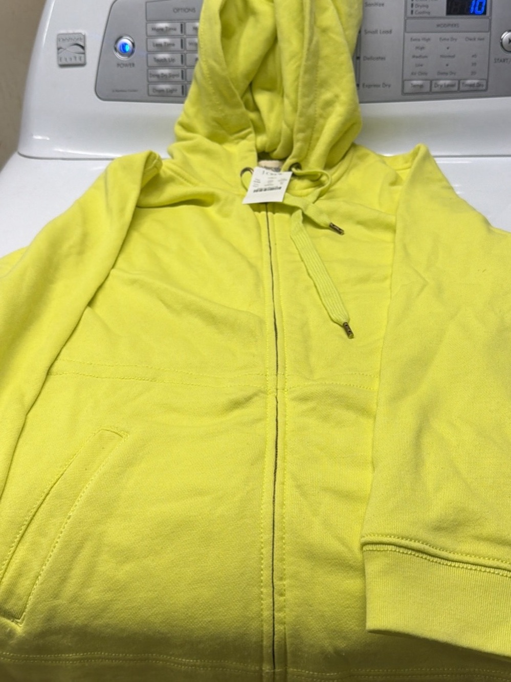 J. Crew Neon Lime Zip Hoodie
